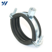 Steel Galvanized Hanging Pipe Clamp With Rubber